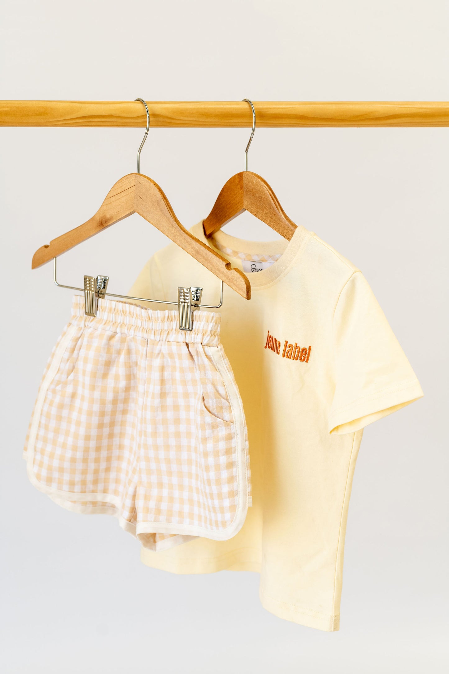toddler boy gingham pattern shorts, elasticated waistband, pockets