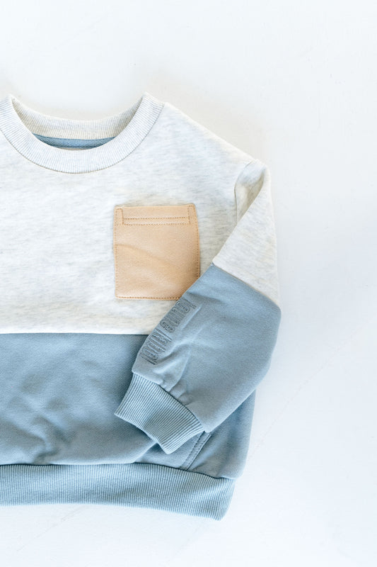 Grayson Crew Blue/Grey Boy Sweater