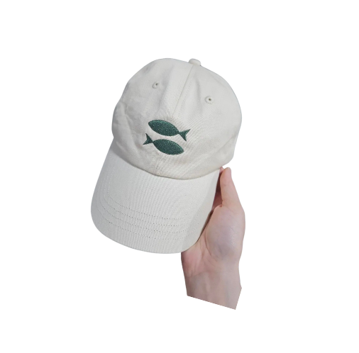 Green & cream 'Fishy' toddler cap